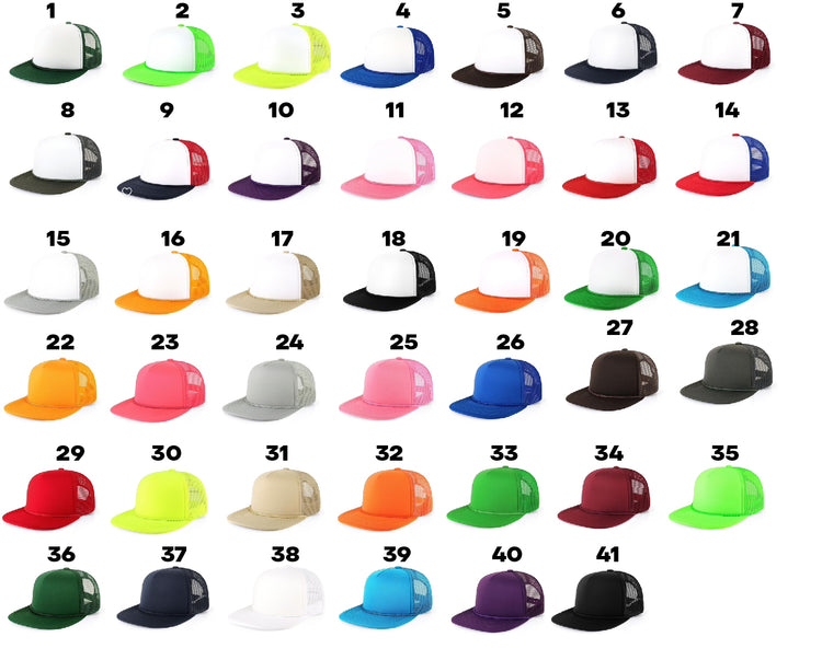 Multi Color Flat Bill Hat